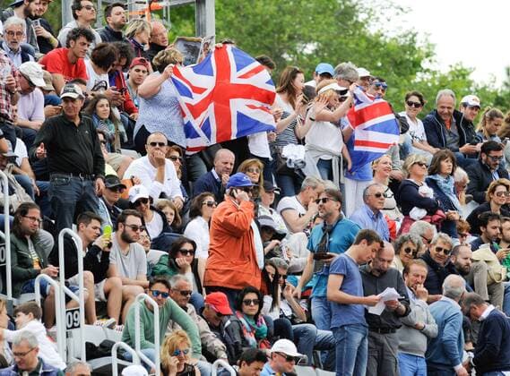 13.05.2016. Rome, Italy. BNL d Italia tennis tournament. David Goffin (BEL) versus Andy Murray (GBR). Murray fans showing their allegiance xactivaxfotox  ActionPlus11736425