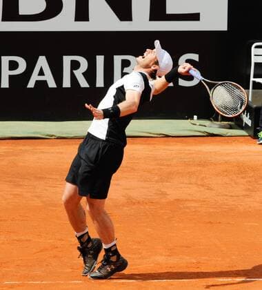 13.05.2016. Rome, Italy. BNL d Italia tennis tournament. David Goffin (BEL) versus Andy Murray (GBR). Andy Murray on his way to a 6-1 7-5 victory to enter the semi-finals xactivaxfotox  ActionPlus11736430