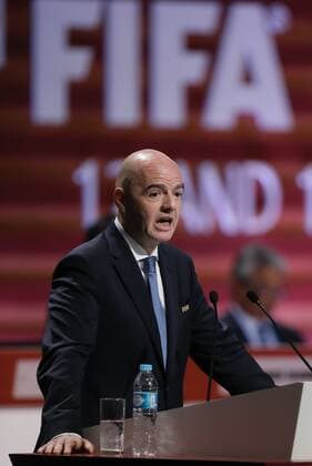 FIFA president, Swiss Gianni Infantino, delivers a speech during the second day of 66th FIFA Congress in Mexico City, Mexico, 13 May 2016. FIFA congress runs from 12 to 13 May 2016 EFE Jose Mendez 66th FIFA Congress in Mexico City !ACHTUNG: NUR REDAKTIONELLE NUTZUNG!  MEX52 20160513-635987589227593204