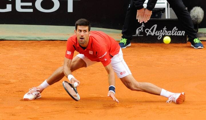 13.05.2016. Rome, Italy. BNL d Italia tennis tournament. Novac Djokovic (SRB) versus Rafael Nadal (ESP), mens quarter-final singles. Novak Djokovic as he beat Nadal by 7-5 7-6 (7-4). xactivaxfotox  ActionPlus11736642