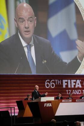 FIFA president, Swiss Gianni Infantino, delivers a speech during the second day of 66th FIFA Congress in Mexico City, Mexico, 13 May 2016. FIFA congress runs from 12 to 13 May 2016. 66th FIFA Congress in Mexico City !ACHTUNG: NUR REDAKTIONELLE NUTZUNG!  MEX50 20160513-635987725382954340