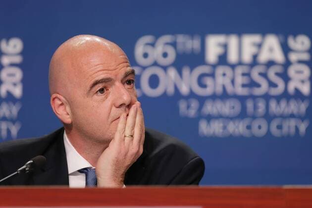 FIFA president, Swiss Gianni Infantino, attends a press conference PK Pressekonferenz after the 66th FIFA Congress in Mexico City, Mexico, 13 May 2016. FIFA congress runs from 12 to 13 May 2016. EFE Jose Mendez 66th FIFA Congress in Mexico City !ACHTUNG: NUR REDAKTIONELLE NUTZUNG!  MEX50 20160513-635987753918461073