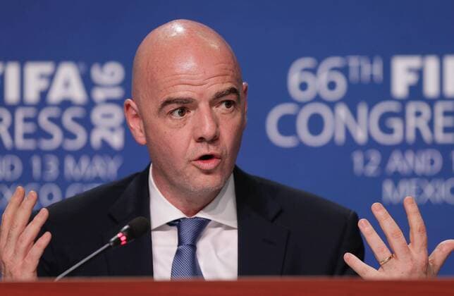 FIFA president, Swiss Gianni Infantino, speaks during a press conference PK Pressekonferenz after the 66th FIFA Congress in Mexico City, Mexico, 13 May 2016. FIFA congress runs from 12 to 13 May 2016. EFE Jose Mendez 66th FIFA Congress in Mexico City !ACHTUNG: NUR REDAKTIONELLE NUTZUNG!  MEX50 20160513-635987758660081073