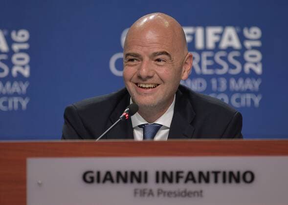 (160514) -- MEXICO CITY, May 13, 2016 -- Gianni Infantino, president of the International Federation of Association Football, participates in the 66th Congress of FIFA, in Mexico City, capital of Mexico, May 13, 2016. The 66th Congress of FIFA concluded here on Friday.) (SP) MEXICO-MEXICO CITY-SPORTS-CONGRESS str 