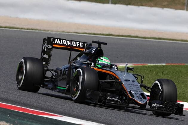 Formel 1, GP von Spanien, 3. Freies Training Spanish Grand Prix, Barcelona 12 - 15 May 2016 14.05.2016 - Free Practice 3, Nico Hulkenberg (GER) Sahara Force India F1 VJM09 