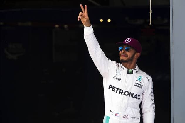 May 13rd, 14th and 15th, 2016 - Barcelona, Spain - 44 Lewis Hamilton (Great Britain) - Mercedes AMG Petronas F1 Team celebrating the Pole Position during the Formula One Spanish Grand Prix at Circuit de Barcelona - Catalunya. Barcelona, May 13rd, 14th and 15th, 2016. (Photo: Xavi Bonilla Cordon Press)  xXavixBonillax xx