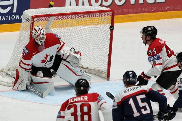 May 14, 2016 - St. Petersburg, Russia, Russia - Russian Federation. St. Petersburg. World Championship WM Weltmeisterschaft in Ice hockey Eishockey Canada vs Slovakia. IIHF Ice Hockey World Cup 2016 Russia - Canada vs Slovakia IIHF Ice Hockey World Cup 2016 Russia - Canada vs Slovakia  - ZUMAl75_