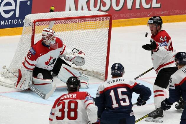May 14, 2016 - St. Petersburg, Russia, Russia - Russian Federation. St. Petersburg. World Championship WM Weltmeisterschaft in Ice hockey Eishockey Canada vs Slovakia. IIHF Ice Hockey World Cup 2016 Russia - Canada vs Slovakia IIHF Ice Hockey World Cup 2016 Russia - Canada vs Slovakia  - ZUMAl75_