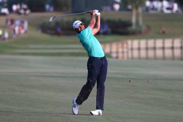 May 14, 2016 - Ponte Vedra Beach, Florida, United States - Jason Day hits a fairway shot on the 18th hole during the third round of The PLAYERS Championship at TPC Sawgrass. Golf 2016 - The PLAYERS Championship - Round 3 - ZUMAw109