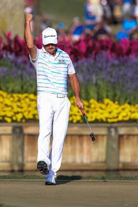 May 14, 2016: Alex Cejka reacts after sinking a putt during the third round of THE PLAYERS Championship at TPC Sawgrass in Ponte Vedra Beach, Fl. (Photo by David Rosenblum Icon Sportswire) GOLF: MAY 14 PGA Golf Herren - THE PLAYERS Championship - Third Round Icon1605142863 EDITORIAL USE ONLY