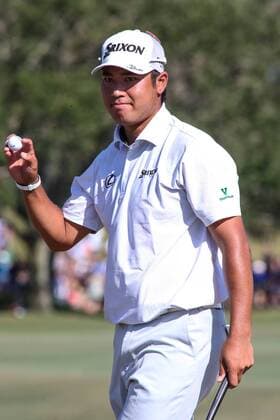 May 14, 2016: Hideki Matsuyama reacts after sinking a putt during the third round of THE PLAYERS Championship at TPC Sawgrass in Ponte Vedra Beach, Fl. (Photo by David Rosenblum Icon Sportswire) GOLF: MAY 14 PGA Golf Herren - THE PLAYERS Championship - Third Round Icon1605142857 EDITORIAL USE ONLY