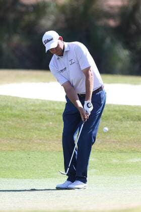 May 14, 2016 - Ponte Vedra Beach, Florida, United States - Bill Haas chips on to the 15th green during the third round of The PLAYERS Championship at TPC Sawgrass. Golf 2016 - The PLAYERS Championship - Round 3 - ZUMAw109