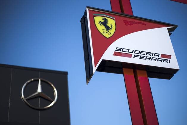 May 13rd, 14th and 15th, 2016 - Barcelona, Spain - Scuderia Ferrari and Mercedes logos during the Formula One Spanish Grand Prix at Circuit de Barcelona - Catalunya. Barcelona, May 13rd, 14th and 15th, 2016. (Photo: Xavi Bonilla Cordon Press)  xXavixBonillax xx