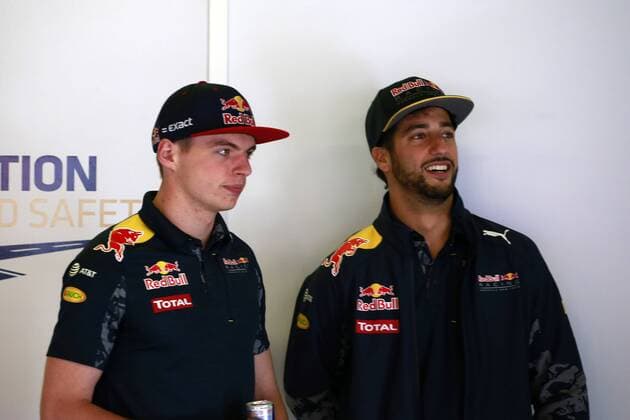 Spanish Grand Prix, Barcelona 12 - 15 May 2016 15.05.2016 - Max Verstappen (NED) Red Bull Racing RB12 and Daniel Ricciardo (AUS) Red Bull Racing RB12 