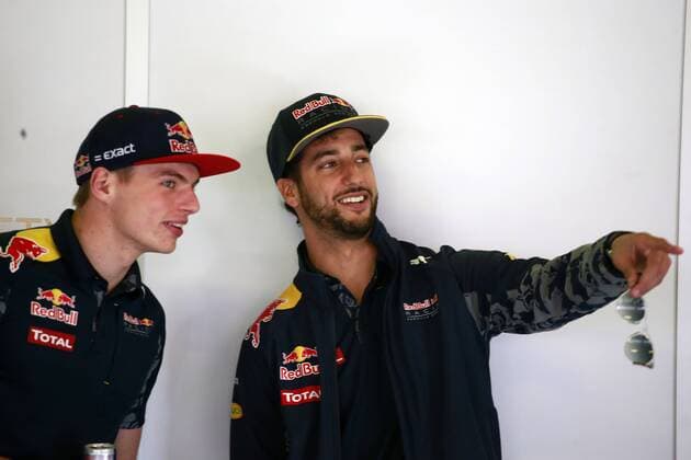 Spanish Grand Prix, Barcelona 12 - 15 May 2016 15.05.2016 - Max Verstappen (NED) Red Bull Racing RB12 and Daniel Ricciardo (AUS) Red Bull Racing RB12 