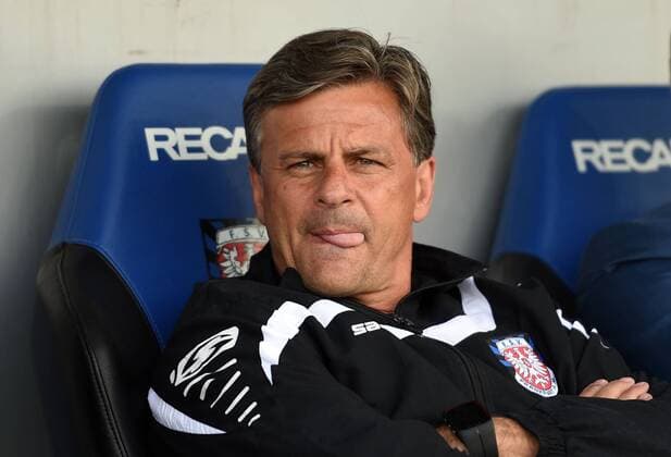 Fußball, Trainerhistorie, FSV Frankfurt 15.05.2016, xjhx, Fussball 2.Bundesliga, FSV Frankfurt - TSV 1860 Muenchen, emspor, v.l. Trainer Falko Goetz (FSV Frankfurt) Frankfurt am Main
