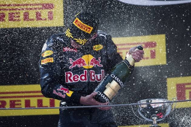 Formel 1, GP von Spanien, Sieger Max Verstappen May 13rd, 14th and 15th, 2016 - Barcelona, Spain - 33 Max Verstappen (Nederland) - Red Bull Racing celebrating his first Formula One victory during the Formula One Spanish Grand Prix at Circuit de Barcelona - Catalunya. Barcelona, May 13rd, 14th and 15th, 2016. (Photo: Xavi Bonilla Cordon Press)  xXavixBonillax xx