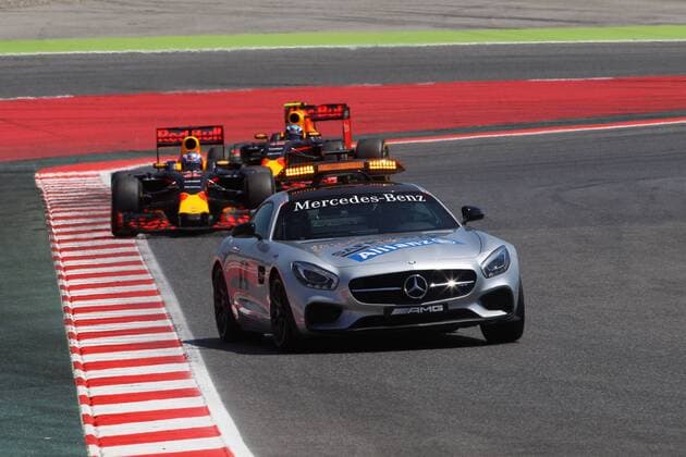 Spanish Grand Prix, Barcelona 12 - 15 May 2016 15.05.2016- Race 2, Safety car and Daniel Ricciardo (AUS) Red Bull Racing RB12 