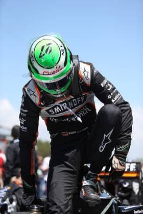 Formel 1, GP von Spanien, Ausfall von Nico Hülkenberg Spanish Grand Prix, Barcelona 12 - 15 May 2016 15.05.2016- Race 2, Nico Hulkenberg (GER) Sahara Force India F1 VJM09 