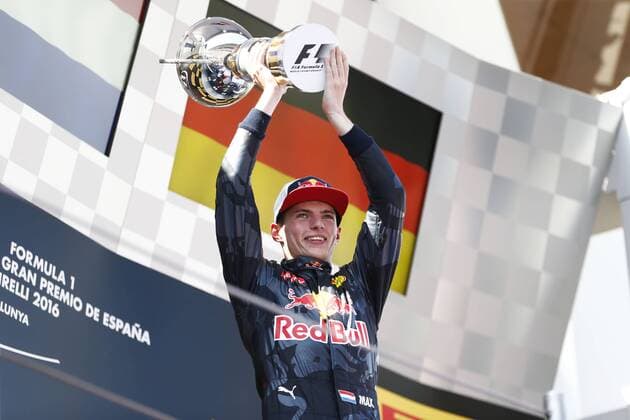 Formel 1, GP von Spanien, Sieger Max Verstappen Motorsports: FIA Formula One World Championship WM Weltmeisterschaft 2016, Race in Barcelona, 33 Max Verstappen (NDL, Red Bull Racing), xHOCHxZWEIx