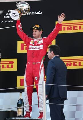 BARCELONA: may 15- SPAIN: Sebastian Vettel on the podium of the GP Spain of Formula 1, held at the Barcelona-Catalunya Circuit, on may 15, 2016. Photo: Joan Valls Urbanandsport Cordon Press  xJoanxValls Urbanandsportx xGP-SPAIN-FORMULA-1x