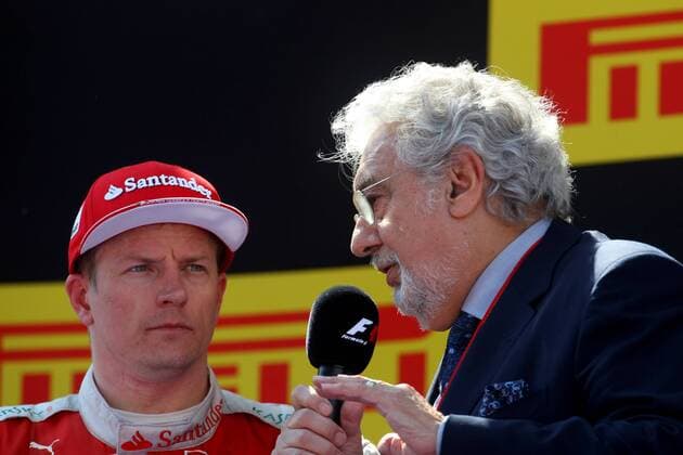 Spanish Grand Prix, Barcelona 12 - 15 May 2016 15.05.2016- Race 2, 2nd position Kimi Raikkonen (FIN) Scuderia Ferrari SF16-H and Placido Domingos (ESP) 