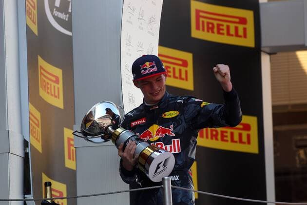 Formel 1, GP von Spanien, Sieger Max Verstappen Spanish Grand Prix, Barcelona 12 - 15 May 2016 15.05.2016- Race 2, Max Verstappen (NED) Red Bull Racing RB12 race winner 