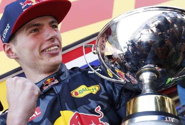 Formel 1, GP von Spanien, Sieger Max Verstappen Motorsports: FIA Formula One World Championship WM Weltmeisterschaft 2016, Race in Barcelona, 33 Max Verstappen (NDL, Red Bull Racing), xHOCHxZWEIx
