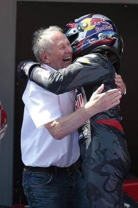Formel 1, GP von Spanien, Sieger Max Verstappen Spanish Grand Prix, Barcelona 12 - 15 May 2016 15.05.2016- Race 2, Max Verstappen (NED) Red Bull Racing RB12 race winner and Helmut Marko (AUT), Red Bull Racing, Red Bull Advisor 