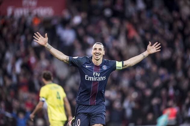 Swedish footballer Zlatan Ibrahimovic played his final game for PSG at Parc des Princes, Paris, France. PSG won over Nantes 4-0 and won the French L1 2016-05-14  xORRExPONTUSx AB95638419