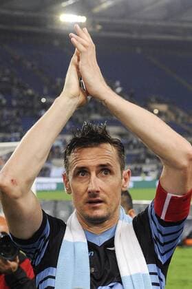 15.05.2016. Stadio Olimpico, Rome, Italy. Serie A football. Lazio versus Fiorentina. Miroslav Klose plays his last game for Lazio as he has announced he will be leaving at end of the current season. xactivaxfotox  ActionPlus11737849