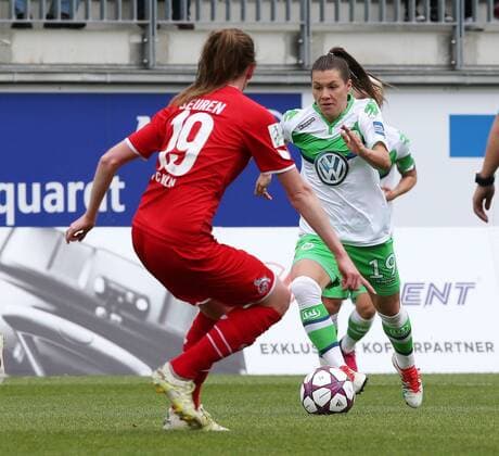 Maike Seuren (1. FC Koeln), Ramona Bachmann (VfL Wolfsburg)