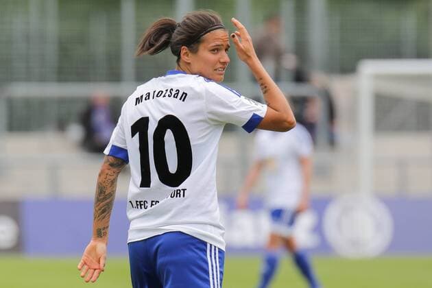 Dzsenifer Marozsan (Frankfurt, 10) in ihrem letzten Spiel für den 1. FFC Frankfurt, Fussball, Allianz Frauen-Bundesliga, 1. FFC Frankfurt - Bayer 04 Leverkusen, xozx