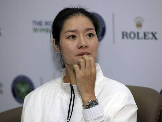 NANJING, CHINA - MAY 16: (CHINA OUT) Retired Chinese tennis player Li Na attends a tennis activity road to Wimbledon on May 16, 2016 in Nanjing, Jiangsu Province of China.  CFP484560235 