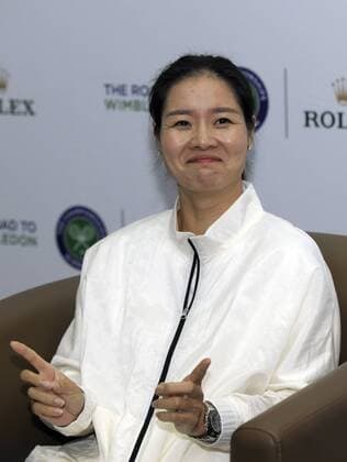 NANJING, CHINA - MAY 16: (CHINA OUT) Retired Chinese tennis player Li Na attends a tennis activity road to Wimbledon on May 16, 2016 in Nanjing, Jiangsu Province of China.  CFP484560236 