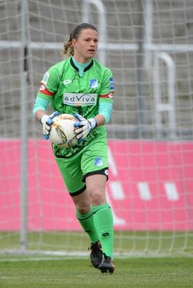 v.li.: Martina Tufekovic (Torwart, Hoffenheim, 1) Freisteller, Einzelbild, Aktion, Action , Fussball, Allianz Frauen-Bundesliga, FC Bayern München - TSG 1899 Hoffenheim, xslx