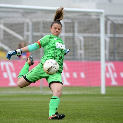 v.li.: Martina Tufekovic (Torwart, Hoffenheim, 1) Freisteller, Einzelbild, Aktion, Action , Fussball, Allianz Frauen-Bundesliga, FC Bayern München - TSG 1899 Hoffenheim, xslx