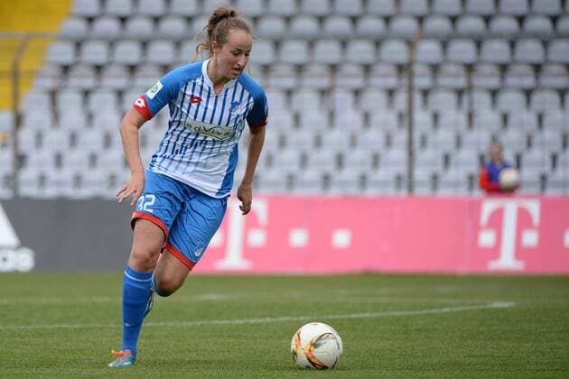v.li.: Tamar Dongus (Hoffenheim, 32) Freisteller, Einzelbild, Aktion, Action , Fussball, Allianz Frauen-Bundesliga, FC Bayern München - TSG 1899 Hoffenheim, xslx
