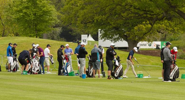 16.05.2016, Straffan,Co. Kildare, Ireland. The early arriving pros on the driving range, during the practice round of the Dubai Duty Free Irish Open Golf Championship at the K Club, Co. Kildare xPeterxFitzpatrickx  ActionPlus11737951