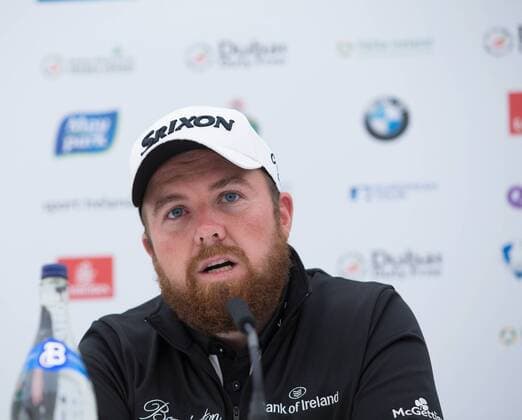 Golf, Irish Open, Pressekonferenz 17.05.2016. The K Club, Straffan, Co. Kildare, Ireland. Dubai Duty Free Irish Open Golf Championship Practice. Shane Lowry during Tuesday s press interview. xPeterxFitzpatrickx  ActionPlus11738142