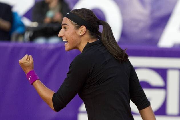 May 17, 2016 - Strasbourg, France - French, Caroline Garcia is pictured during the second round of the Internationaux de Strasbourg tennis open in Strasbourg, eastern France, on May 17, 2016. She defeated Swiss, Jil Belen TEICHMANN Tennis 2016 - Strasbourg Open - ZUMAc162