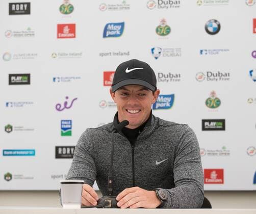 17.05.2016. The K Club, Straffan, Co. Kildare, Ireland. Dubai Duty Free Irish Open Golf Championship Pro-AM. Rory Mcilroy during Wednesday s press conference PK Pressekonferenz xPeterxFitzpatrickx  ActionPlus11738357