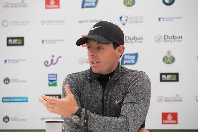 17.05.2016. The K Club, Straffan, Co. Kildare, Ireland. Dubai Duty Free Irish Open Golf Championship Pro-AM. Rory Mcilroy during Wednesday s press conference PK Pressekonferenz xPeterxFitzpatrickx  ActionPlus11738358
