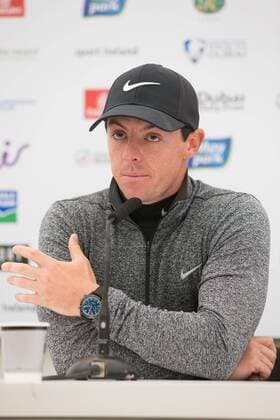 17.05.2016. The K Club, Straffan, Co. Kildare, Ireland. Dubai Duty Free Irish Open Golf Championship Pro-AM. Rory Mcilroy during Wednesday s press conference PK Pressekonferenz xPeterxFitzpatrickx  ActionPlus11738359