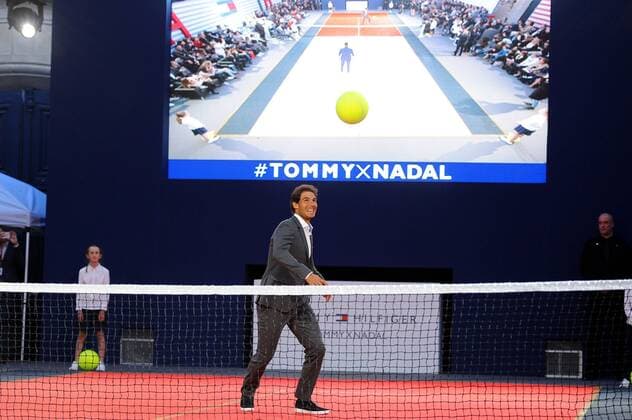 Rafael Nadal (ESP) Gregory Van Der Wiel (NED) TENNIS : Nadal vs Van Der Wiel - Tommy Hilfiger - 18 05 16 TennisMagazine Panoramic 