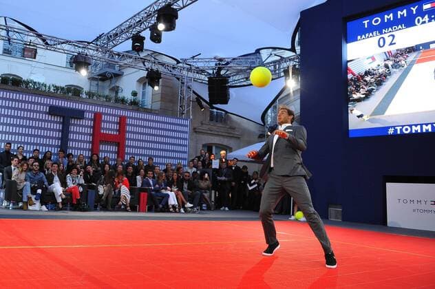 Rafael Nadal (ESP) Gregory Van Der Wiel (NED) TENNIS : Nadal vs Van Der Wiel - Tommy Hilfiger - 18 05 16 TennisMagazine Panoramic 