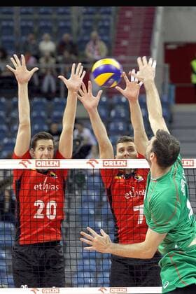 ALEX GROZDANOC ( BULGARIA ) 2016.05.19 KRAKOW TAURON ARENA VOLLEYBALL NATIONAL TEAMS COMPETITION XIV WAGNER S MEMORIAL BULGARIA - BELGIUM  LWI160519_026