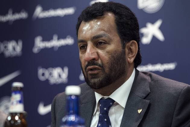 Malaga s President Sheikh Abdullah Al-Thani delivers a press briefing at La Rosaleda stadium in Malaga, Andalusia, Spain, 19 May 2016. Al-Thani said the club has acquired the wole rights of midfielder Ignacio Camacho, whose 45 per cent belonged to an investment fund. AL-THANI: MALAGA HAS ACQUIRED THE ECONOMIC RIGHTS OF CAMACHO !ACHTUNG: NUR REDAKTIONELLE NUTZUNG!  MAL002 20160519-635992833035317947