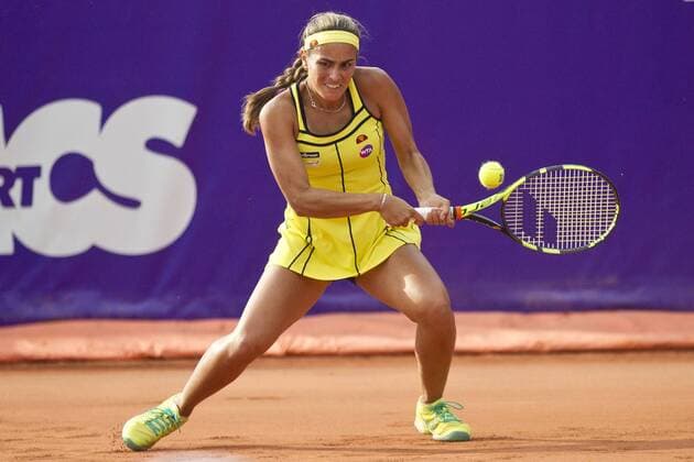 May 18, 2016 - Strasbourg, France - MONICA PUIG is defeated by V. Razzano (FRA) during Strasbourg tournament in the third round (7-6, 2-6, 3-2). Tennis 2016 - Strasbourg Open - ZUMAc162