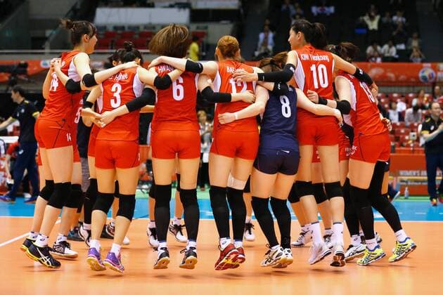 South Korea team group Mannschaftsbild Totale (KOR), MAY 20, 2016 - Volleyball : Women s Volleyball World Final Qualification for the Rio de Janeiro Olympics 2016 match between South Korea 3-1 Peru at Tokyo Metropolitan Gymnasium, Tokyo, Japan. Noxthirdxpartyxsales  (ipha022008)